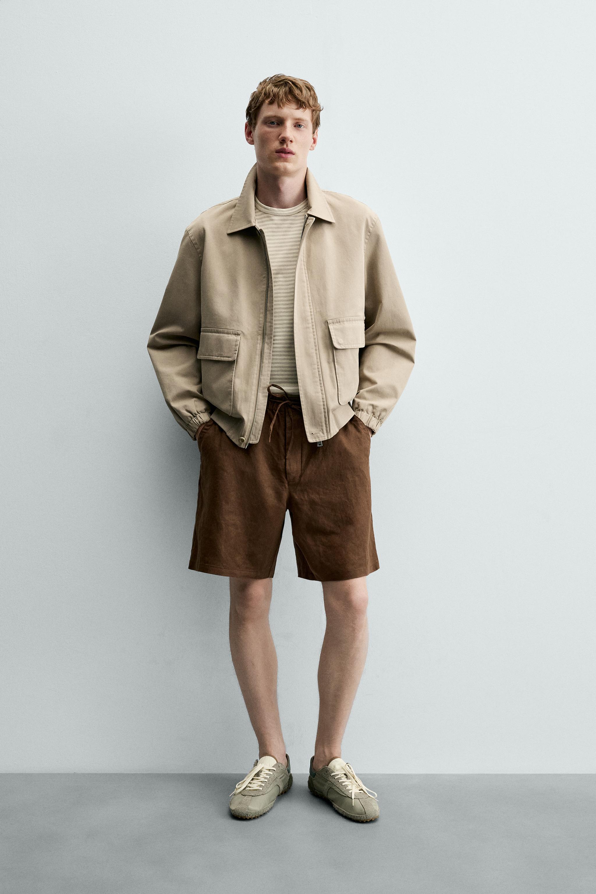 100% LINEN RELAXED FIT SHORTS